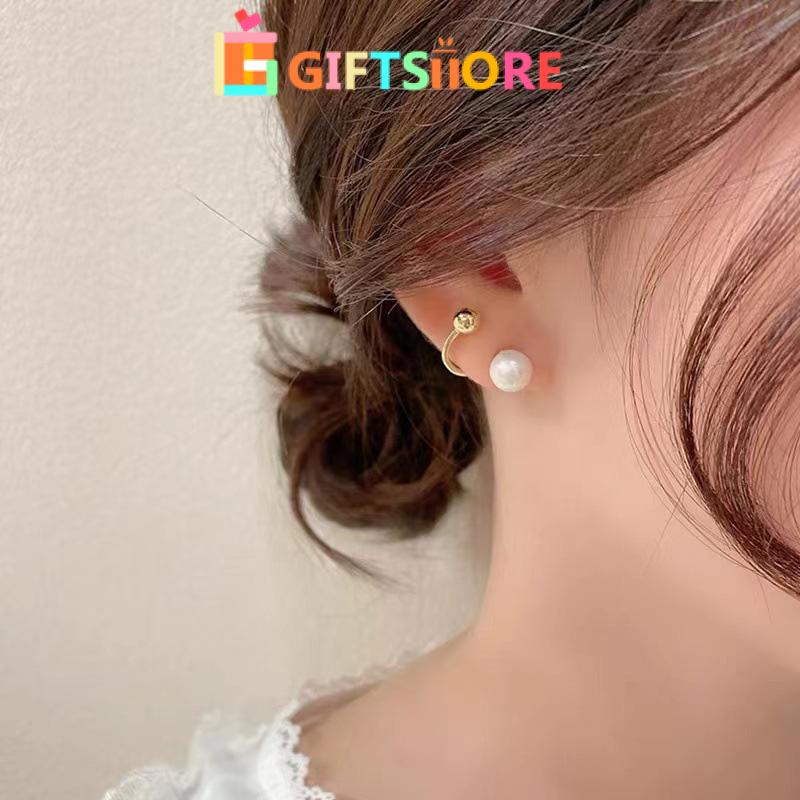 ✨COD Anting Stud S925 Silver Needle Aksen Mutiara Gaya Retro Korea Untuk Wanita-GS