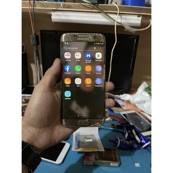 mesin samsung s7 edge ram 4/32 normal no pola