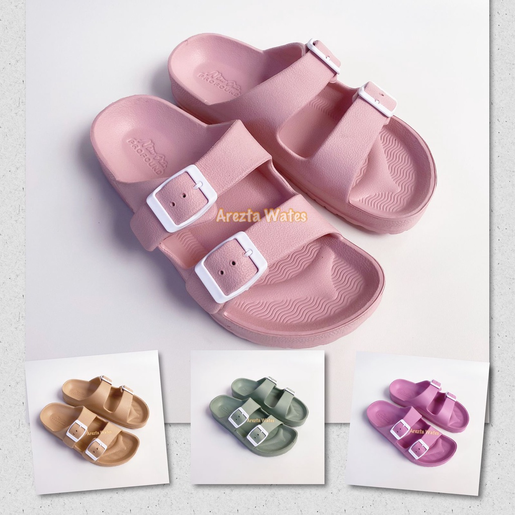 Sandal selop wanita slip on karet new era LB E 11024