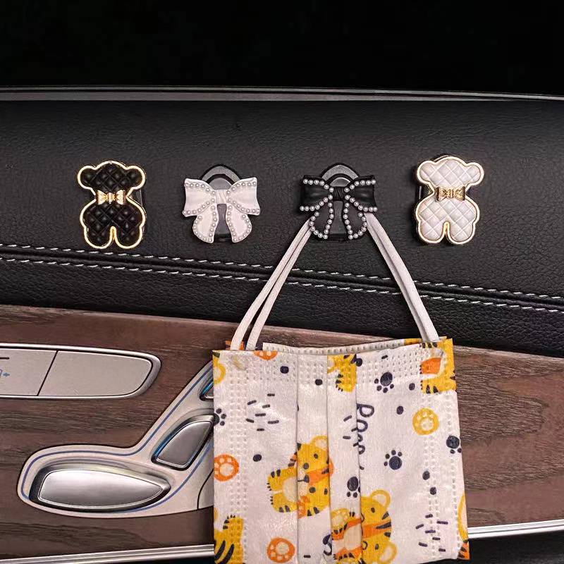 1pcs - cute cartoon mini multi-function hanger hook for car interior