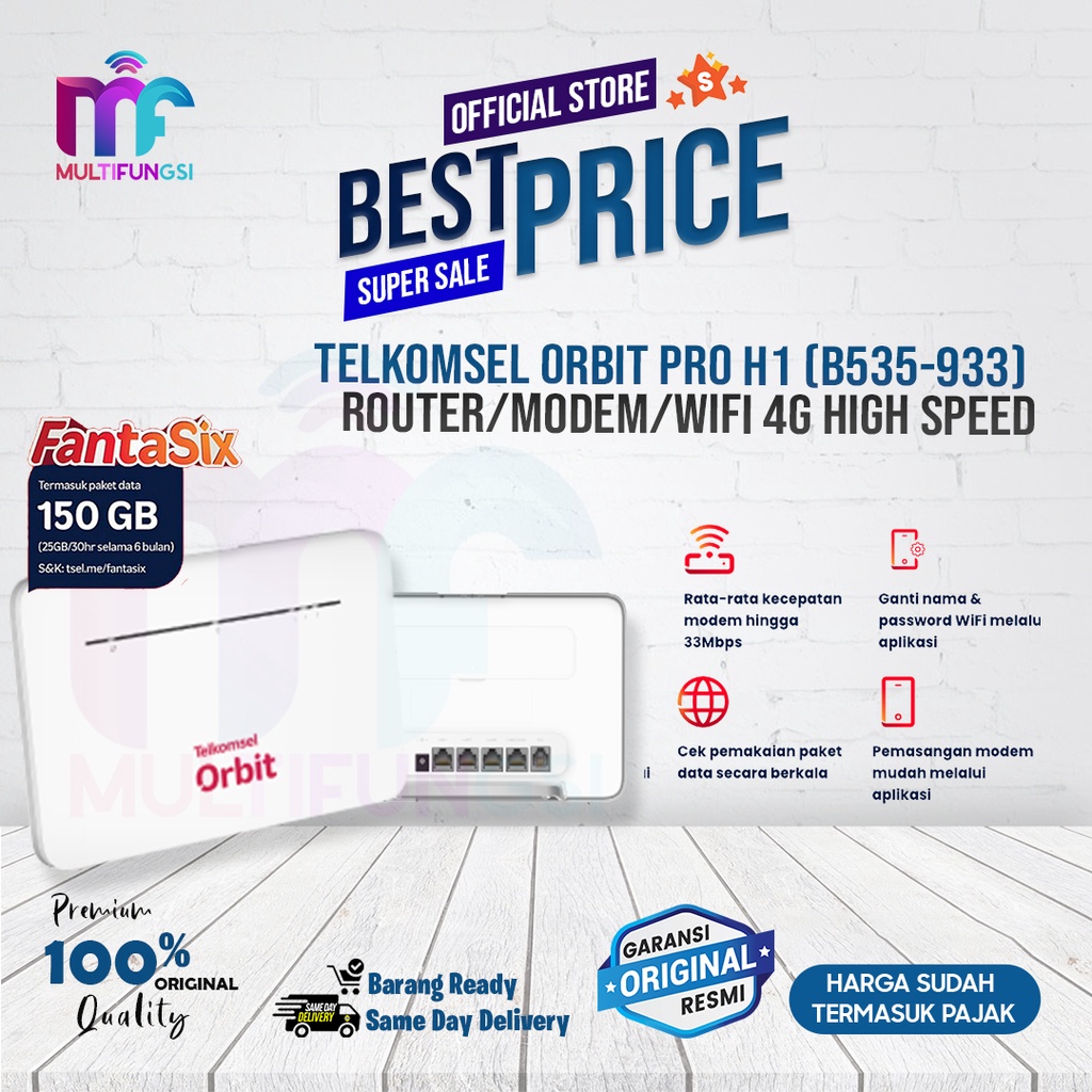 Telkomsel Orbit Pro H1 (B535-933) Router/Modem/Wifi 4G High Speed