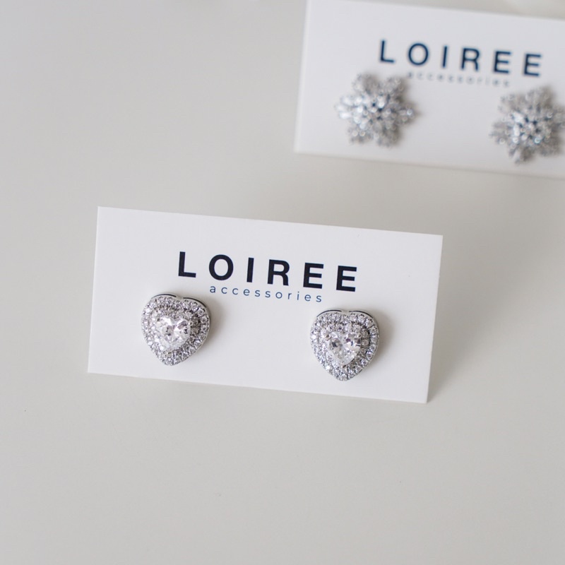 LOVITA | Luxe Collection - Zirconia Heart Daily Stud Earrings - Anting Wanita