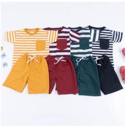 Giorgio SETELAN ANAK SALUR| SET KIANO SALUR KIDS | SET STRIPE