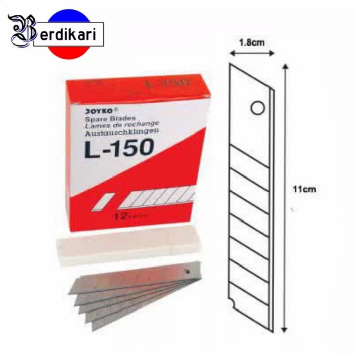 

:=:=:=:=] Isi Refill Pisau Cutter Joyko L-150 Besar