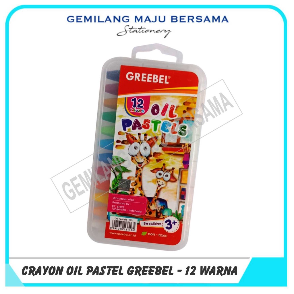 

Crayon / Oil Pastel Greebel 12 Warna