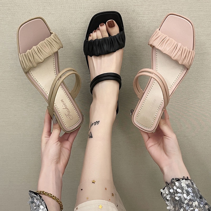 FY Sandal Heels Karet Wanita 3cm Anti Slip Sandal Wanita Wedges Jelly Kualitas Terbaik