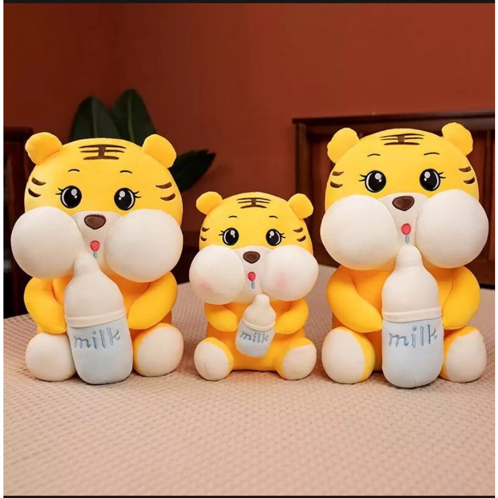 Boneka Tiger Harimau Bottle/ Boneka Harimau Pegang Dot