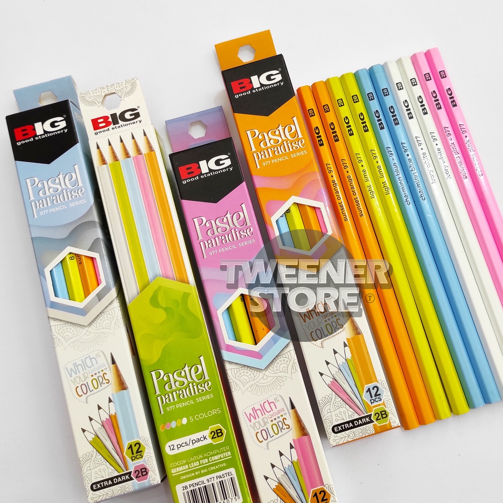 

(PACK) BIG Pensil 2B Pastel Paradise PS-977