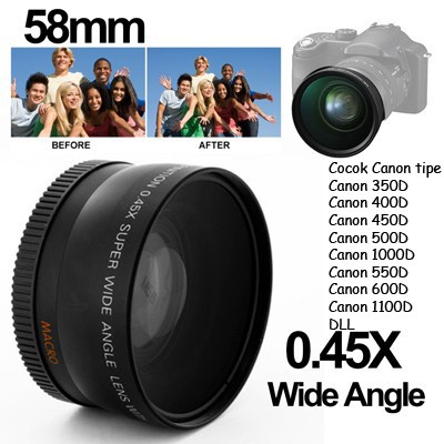 Converter Lensa Super Wide Angle 58Mm Canon.- Cs0Kbk