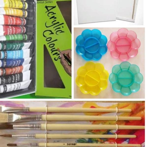 

Paket Lukis Kanvas (kanvas 30x40+kuas+palet+cat akrilik)