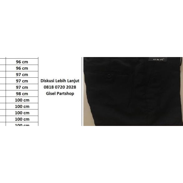 Celana Kerja "Alisan" Slimfit size 27 - 38 - 27