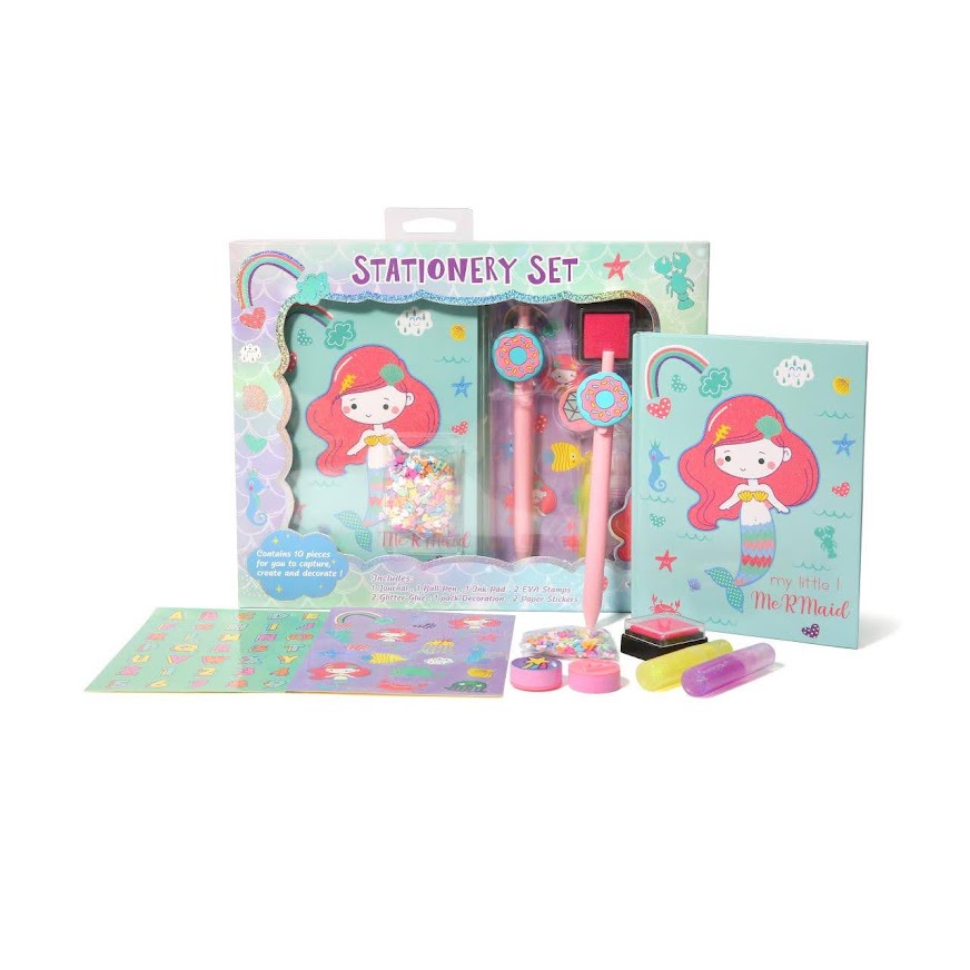 Skoola Stationery Set Alat Tulis Fancy Anak Perempuan Unicorn Cat Mermaid - Stani Staci