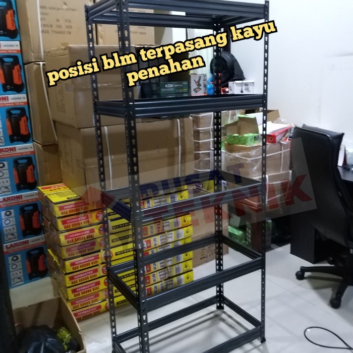 Hanya Gojek - Kenmaster Rak 5 Susun Besi 750 Kg Tanpa Baut