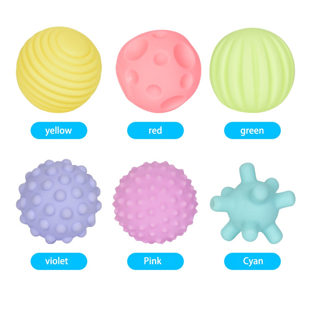 Bola Bayi Bola Karet Textured Soft Ball Bola Karet Mainan Anak Mainan Sensorik Bayi Mainan Gigitan Bayi Sensory Play Mainan Mandi Anak Mainan Montessori Anak