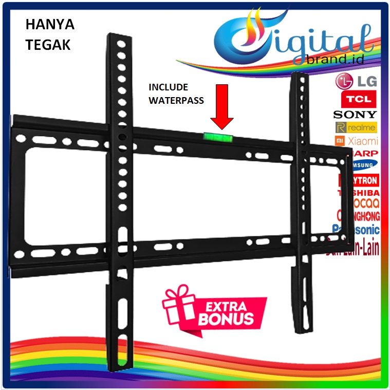 GARANSI COCOK!!! Bracket TV LED LCD 17&quot; s/d 60&quot; Universal  (60&quot; 55&quot; 50&quot; 43&quot; 42&quot; 40&quot; 32&quot; Dll) inch KOKOH &amp; BERKUALITAS Garansi 100% ORI!!