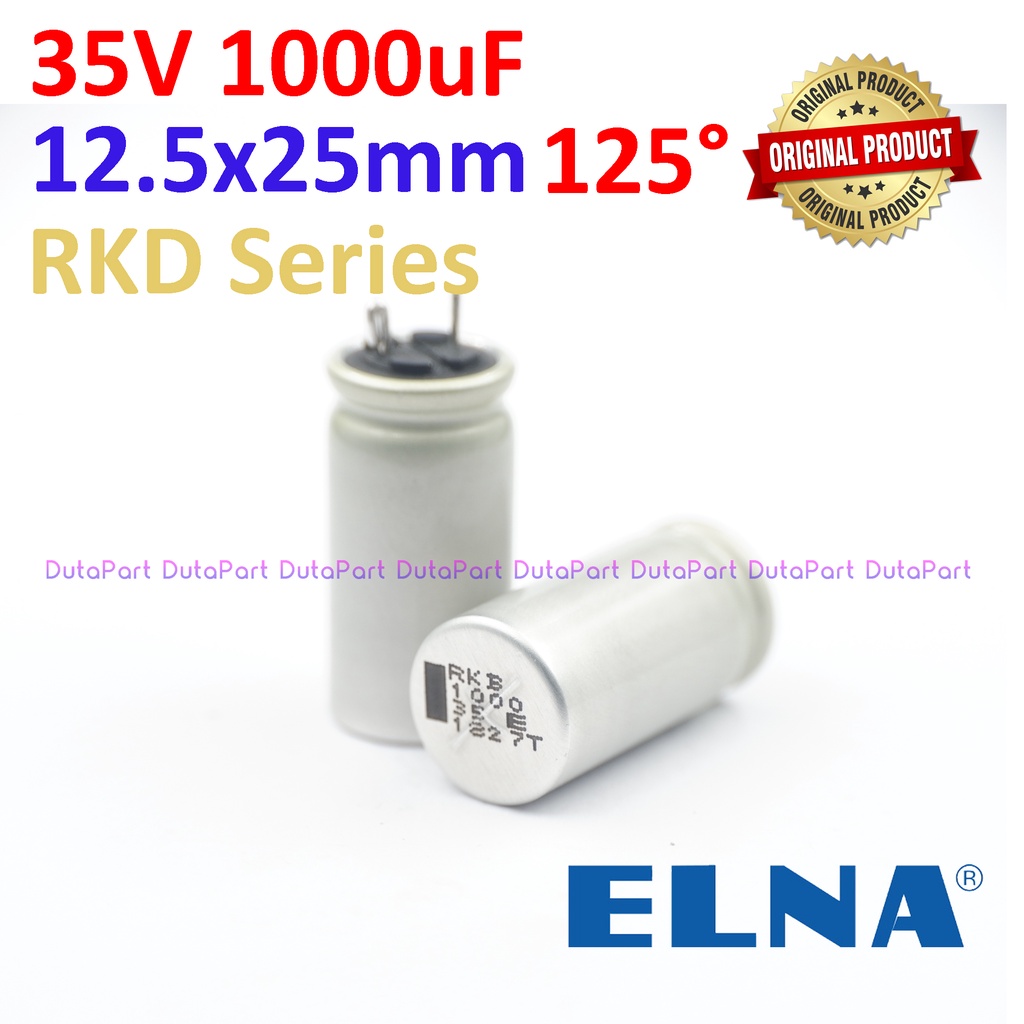 35V 1000uF ORIGINAL ELNA RKD Series Kapasitor Capasitor Elko Elco