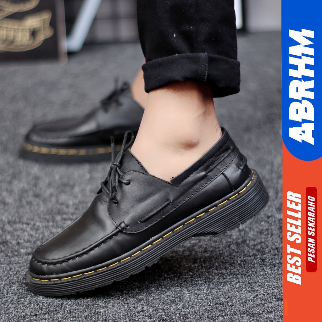 Sepatu Docmart Pria Formal Kulit Asli Zapato Abrhm