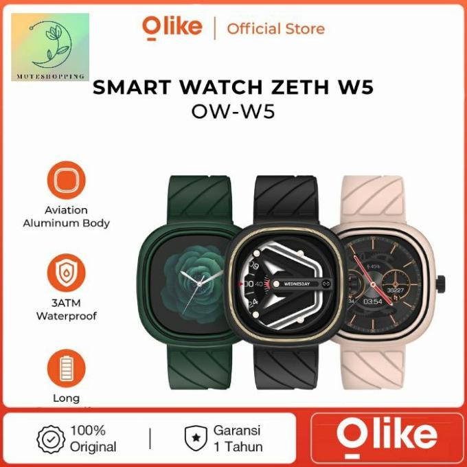 Olike Smartwatch Zeth W5 Jam Tangan Pintar 3Atm Waterproof Long Batery