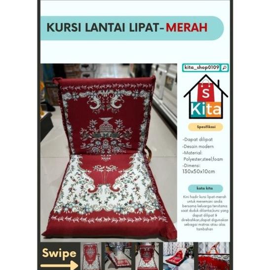 Kursi lipat lesehan kursi pengajian kursi santai stock ready