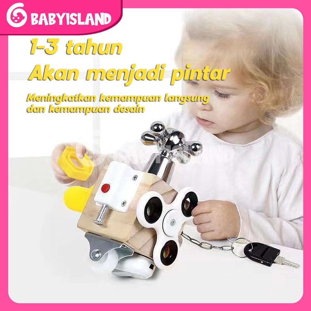 Kemasan Kotak Smart Toys Busy Cube Balok Sibuk Mainan Edukasi Edukatif Sensory Play Montessori Toys Kado Bayi Unik