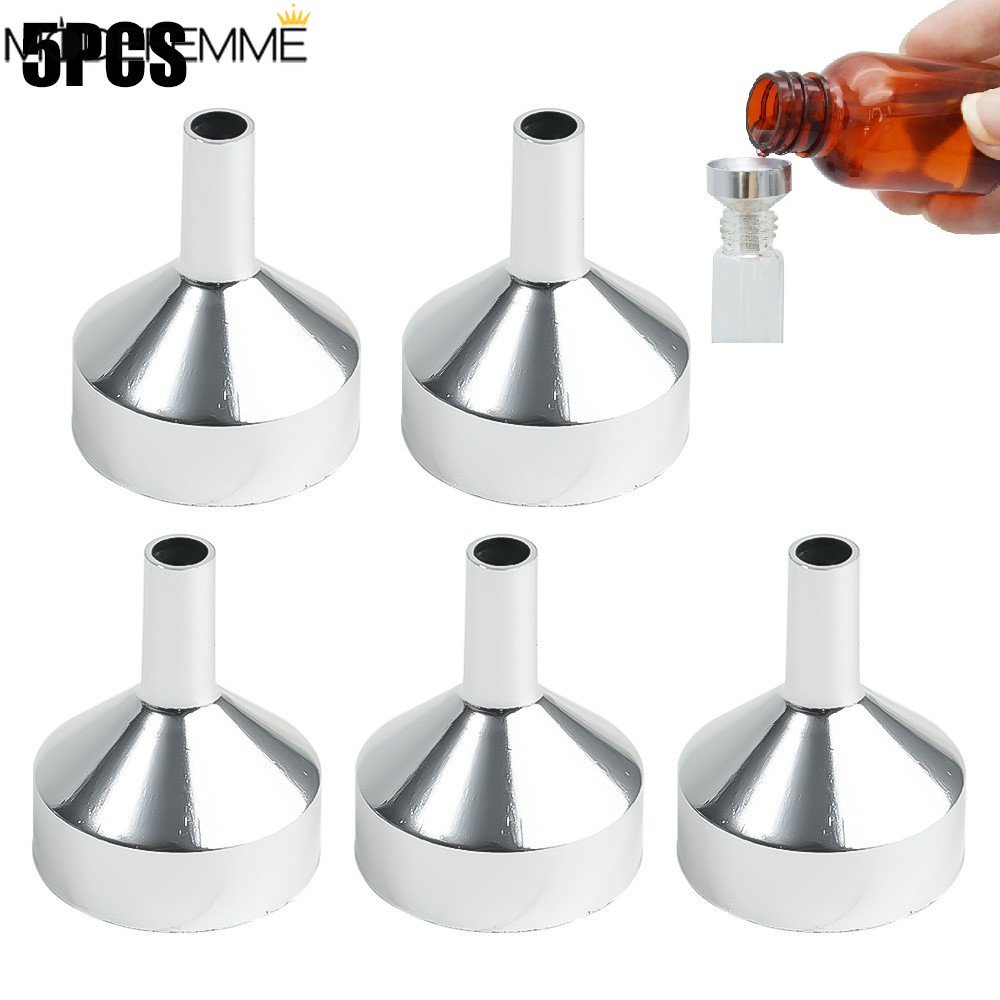 5 PCS Corong Dispenser Minyak Esensial / Susu Kecap / Wine / Parfum / Alkohol Bahan Aluminum Untuk Dapur / Kafe