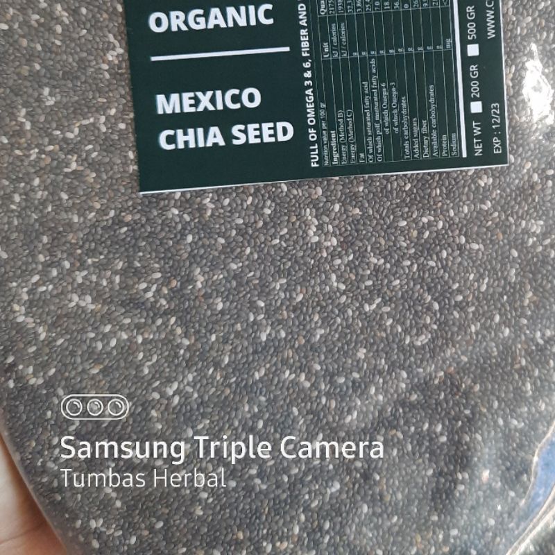 

100 gr Biji chia Hitam organik mexico / black chia seed premium