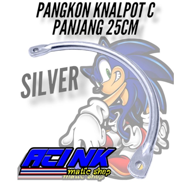 Pangkon kenalpot C breket knalpot c panjang 25 cm almunium cnc