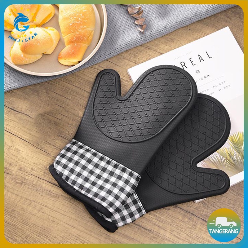 【1 Pcs Silikon Bahan】Sarung Tangan Oven Anti Panas/Sarung Tangan Microwave/Heat Resistant Oven Gloves/Baking Mitt