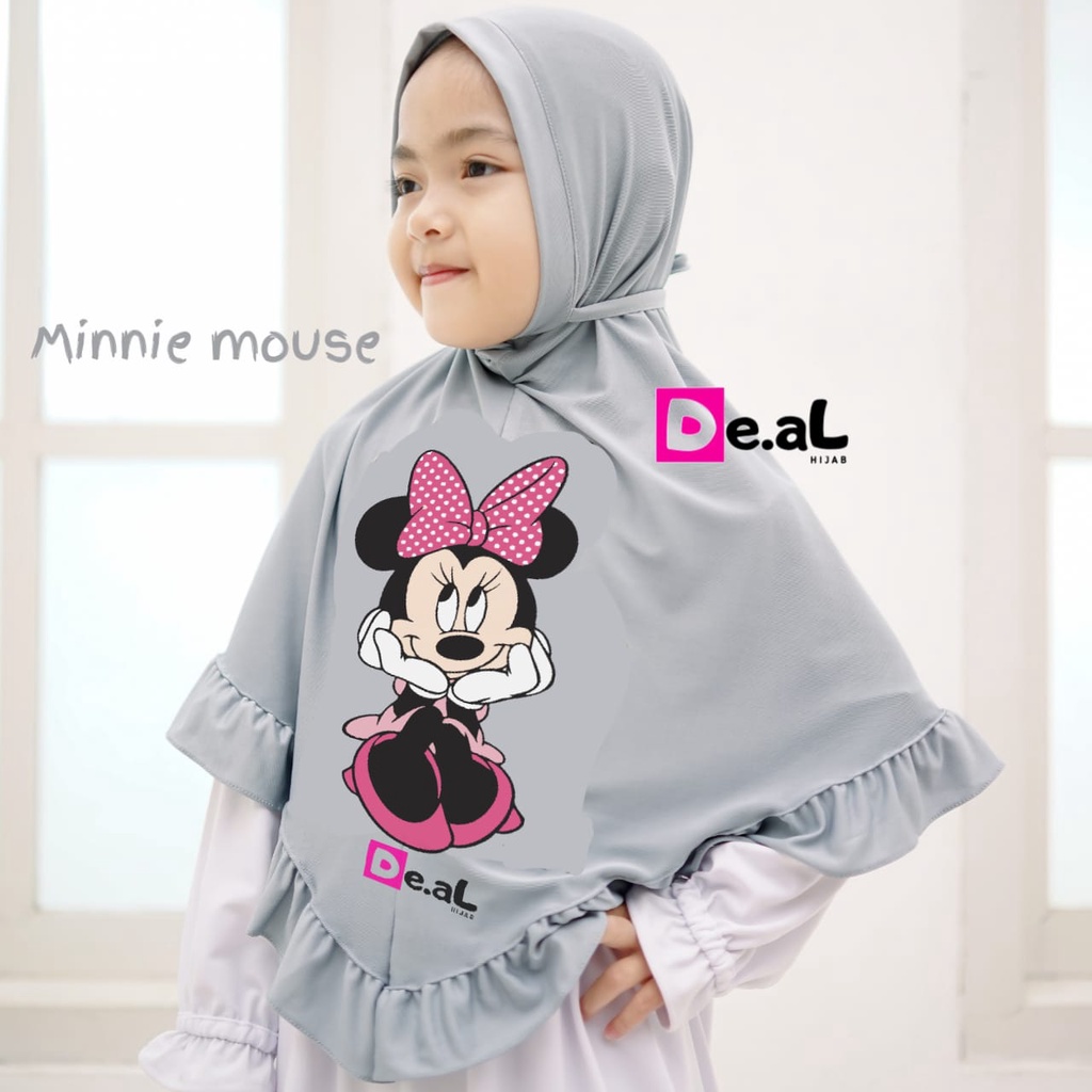 HIJAB ANAK INSTANT MINNIE MOUSE ANAK ORI DE.AL