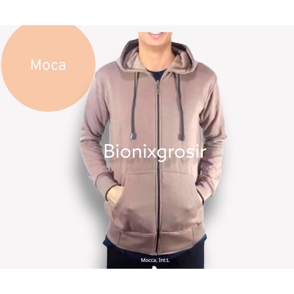 Sweater Polos Hoodie Resleting Zipper