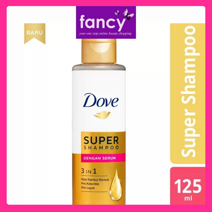 Jual Dove Super Shampoo Serum 3in1 125ml / 70ml TOTAL DAMAGE Rambut Rontok Lepek Ketombe