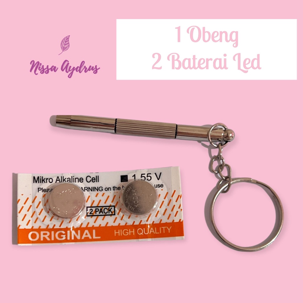 Obeng &amp; Baterai Untuk Ganti Tasbih Digital