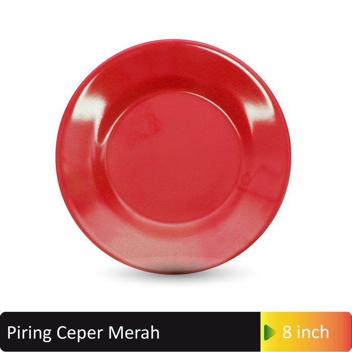IGI GLORI Melamine Piring Ceper Melamin 8" inch Merah G2180