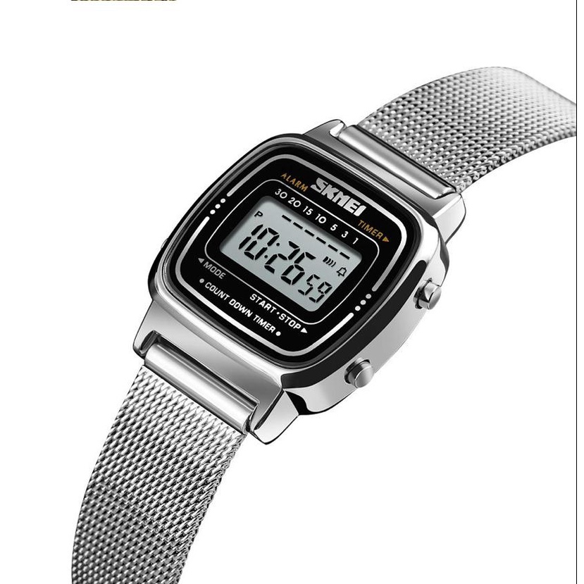 SKMEI 1252 DIGITAL RANTAI STAINLESS STEEL/JAM TANGAN CEWEK TERBARU FASHION/