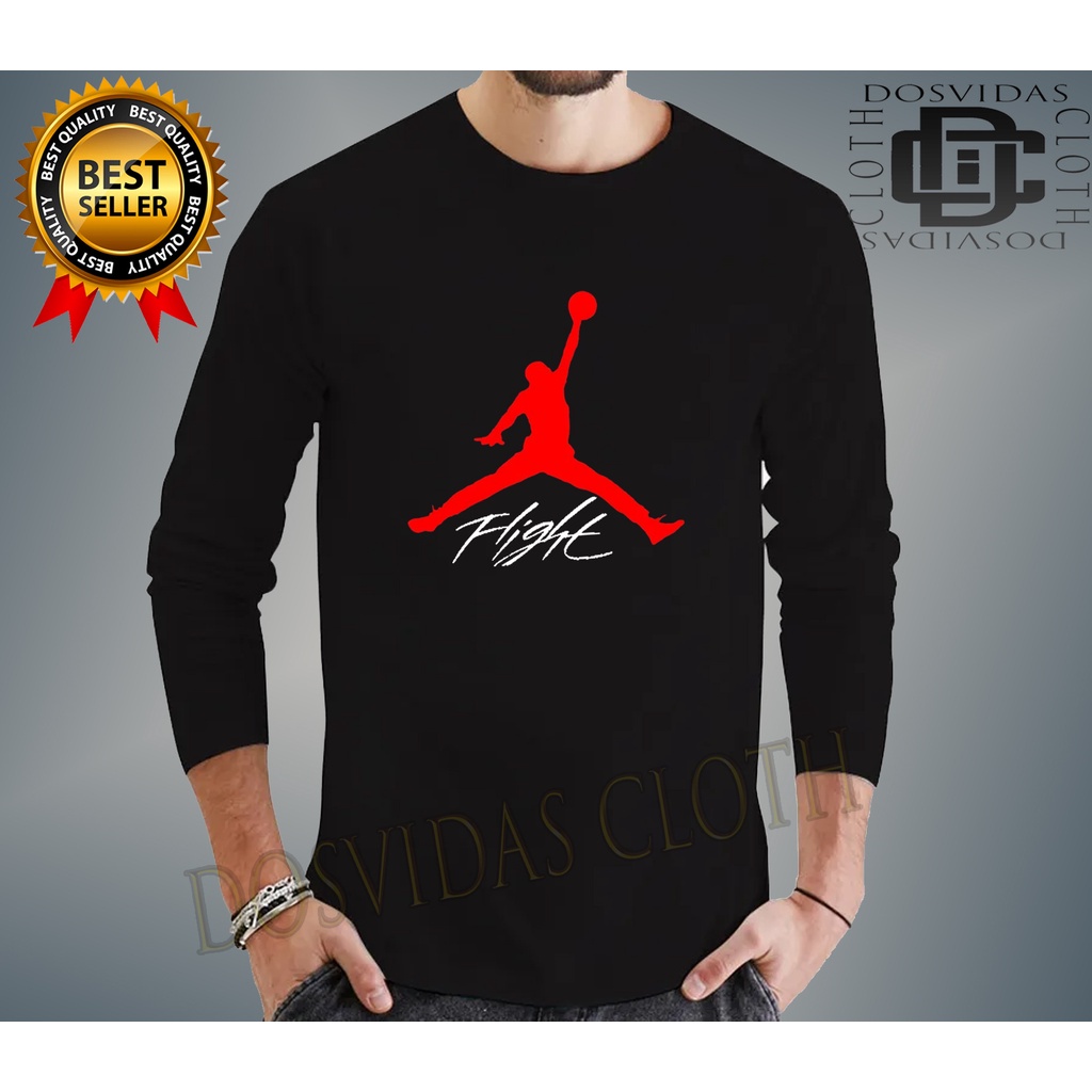 Import Quality MURAH BAJU KAOS LENGAN PANJANG MICHAEL JORDAN FLIGHT keren