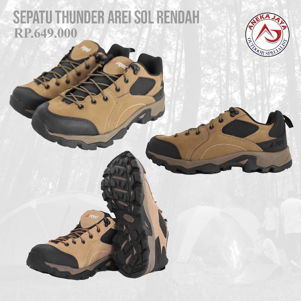 SEPATU AREI THUNDER SOL RENDAH SEPATU HIKING AREI SEPATU GUNUNG