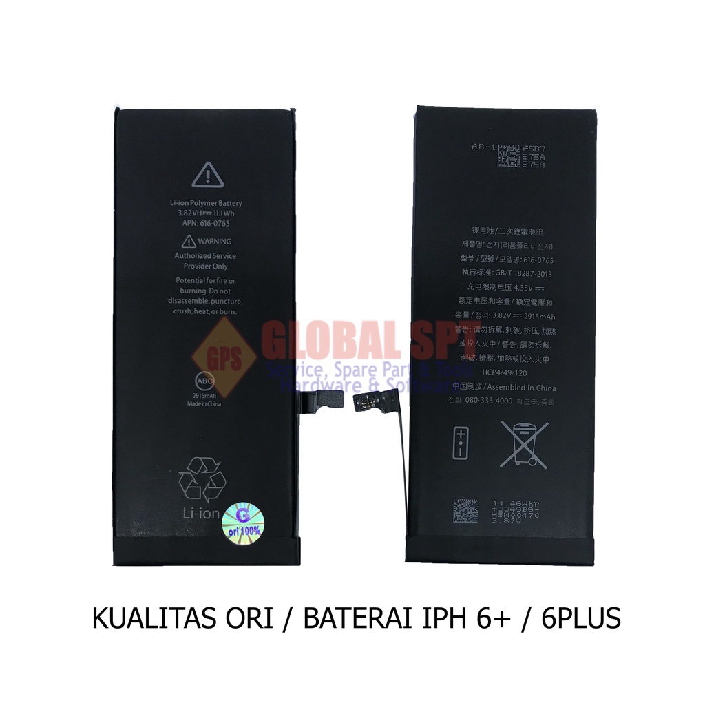 KUALITAS ORI / BATERAI IPH 6+ / BATRE 6PLUS / BATERE