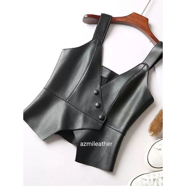 Rompi Wanita / Vest Leather syntetic  faux leather