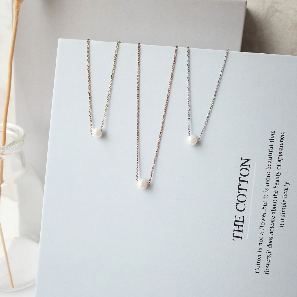 MEGAN PEARL NECKLACE (STAINLESS STEEL + 18K GOLD PLATED) - ANTI KARAT