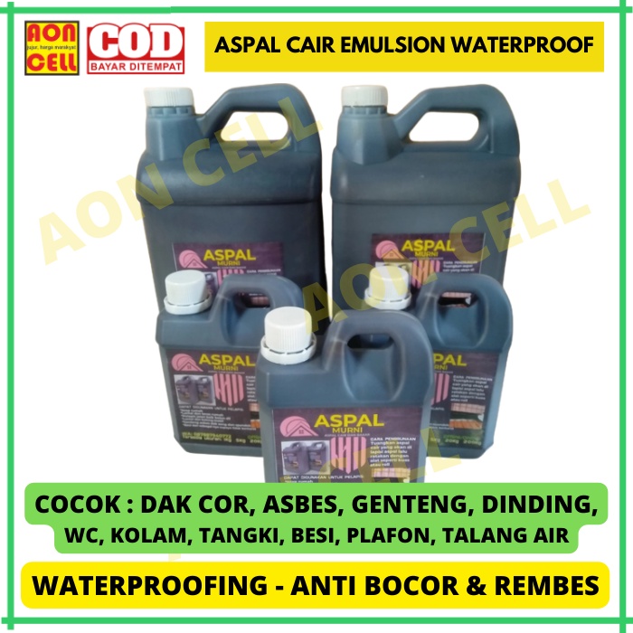 aspal cair 5kg 5liter waterproofing anti bocor anti rembes anti karat asphalt emulsion