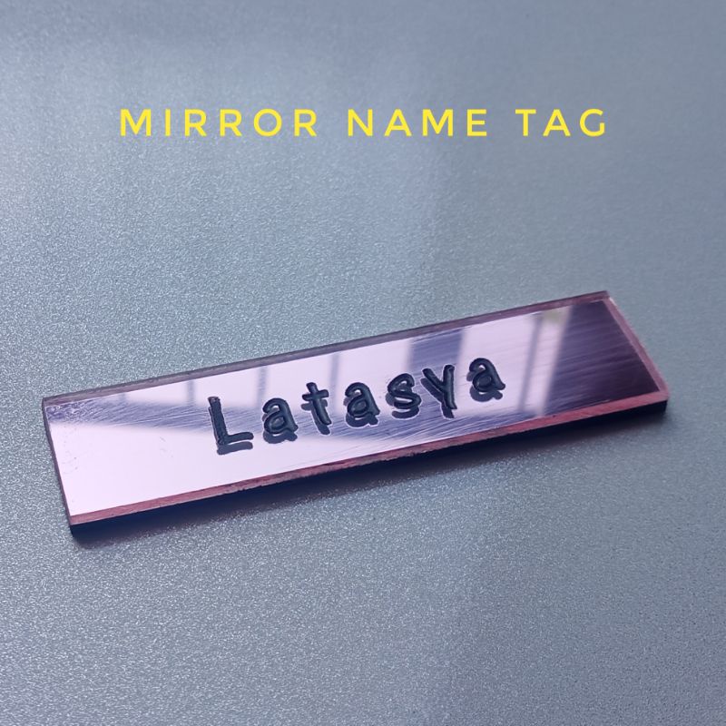 Mirror Name Tag Cemiti &amp; Magnet