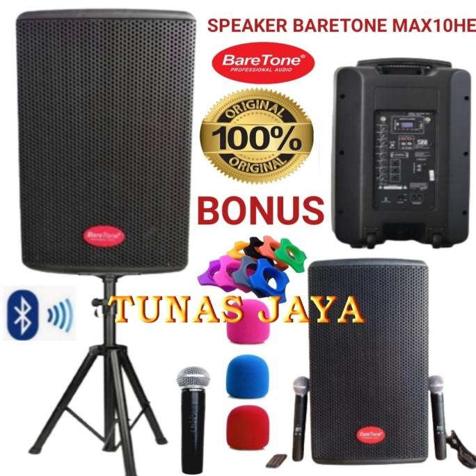 SPEAKER AKTIF PROTABLE BARETONE 10INCH MAX10HE BLUETOOTH MAX10 HE DF65496F