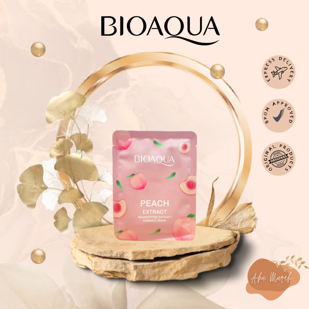 ✨ AKU MURAH ✨BIOAQUA sheet mask Brightening Moisturizing skin care Masker Wajah/ Sachet-PEACH MASK