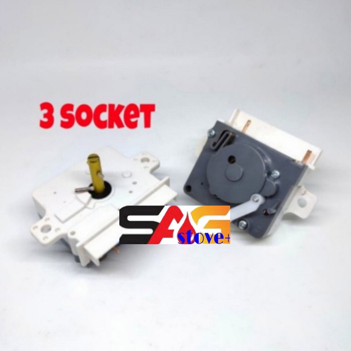 Timer 3 SOCKET Model Sanyo Mesin Cuci-Switch Sharp Scun-Saklar Soket