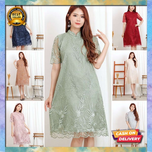 Deres Waita Import Gaun Kasual Korea Style Minidress Cewe Acara Nikahan Gaun Pesta Wanita Mewah Bj M