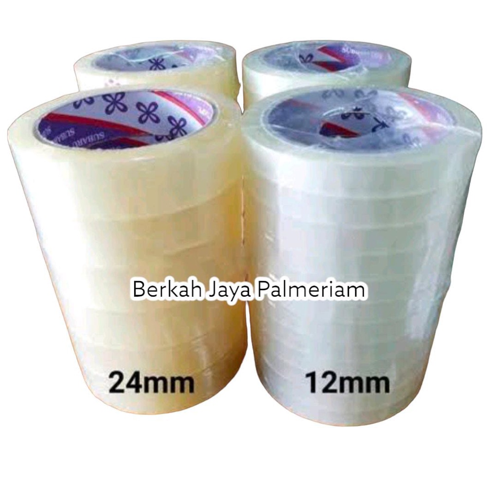 

Lakban /selotip/isolasi BENING 12mm atau 24mm. TEBAL DAN REKAT Per Roll