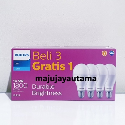 Lampu led philips paket (isi 4 buah) 14.5 watt