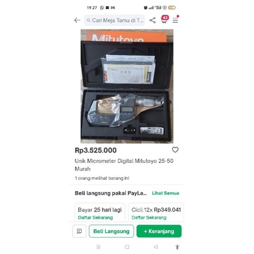 Micrometer Digital Mitutoyo Digimatic Micrometer 25-50 mm