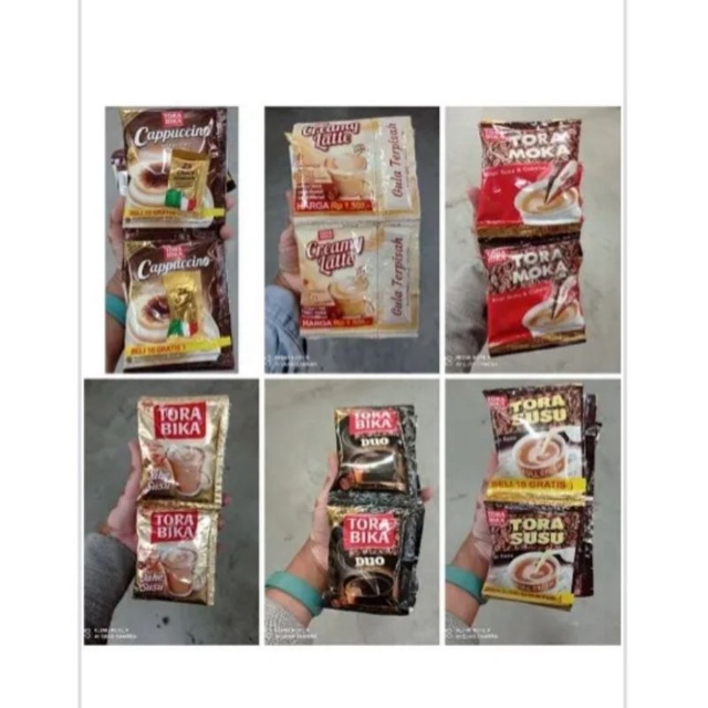 

kopi torabika kopi+susu isi(10)pcs