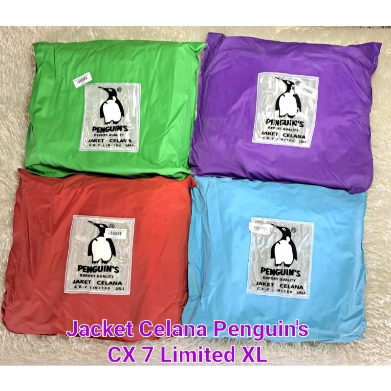 Jas Hujan Jacket Celana Penguin CX7 Limited XL Biru Tua/Hijau Tua(J012)